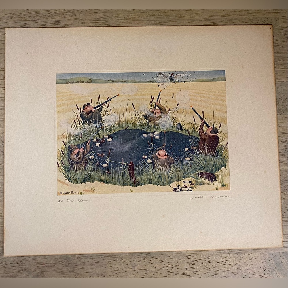 JUSTIN MURRAY (1912 - 1987) SIGNED LITHOGRAPH PRINT "At The Club” S.F CA